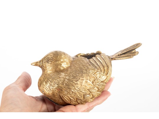 Brass Bird Figurine Paperweight