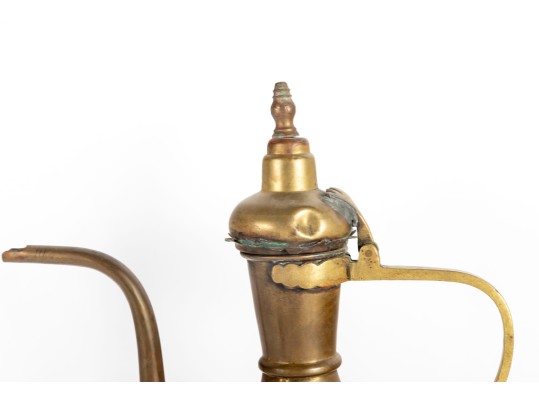 Pair Of Brass Middle Eastern Ewers