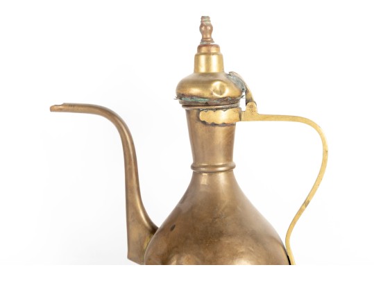 Pair Of Brass Middle Eastern Ewers