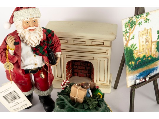 Possible Dreams Clothtique Santa Figurines — “Traditional Santa” & “Santa The Artist”
