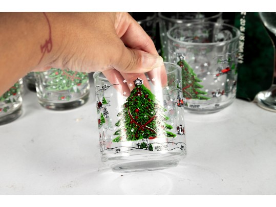 Kopin “Christmas Pleasure” Glassware Set With Wine Glasses
