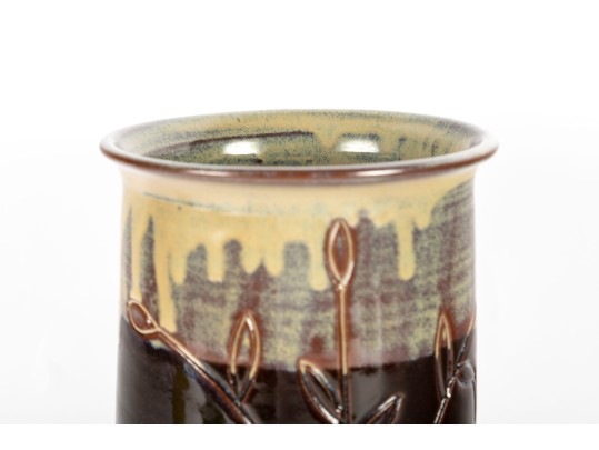 H. Franklin (NC) Studio Redware Pottery Vase