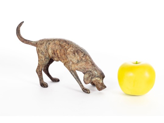 Vintage Bronze Retriever Figurine
