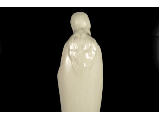 Decorative White Porcelain Madonna — Signed 1964