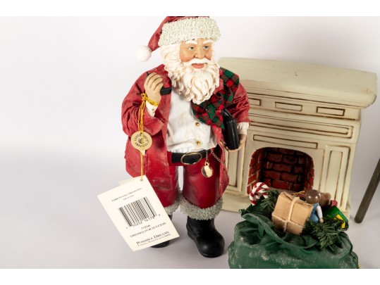 Possible Dreams Clothtique Santa Figurines — “Traditional Santa” & “Santa The Artist”