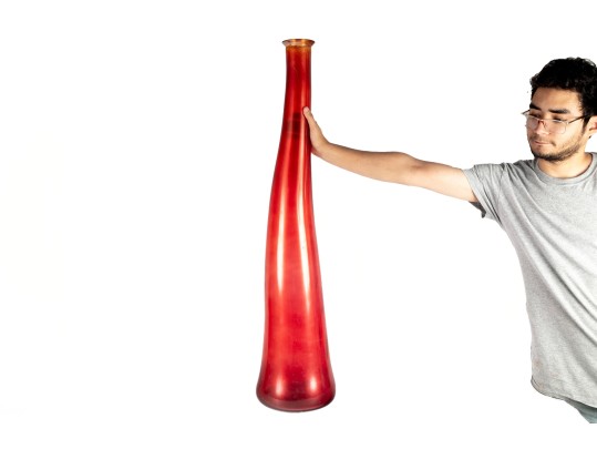 Mid Century Modern Large Freeform Glass Vase