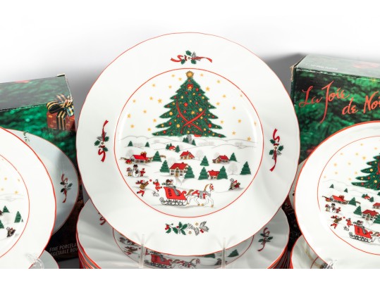 Kopin “Christmas Pleasure” Porcelain Holiday Dinnerware Set
