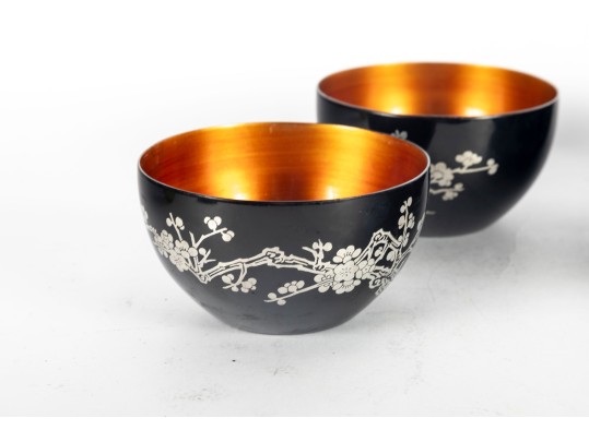 Set Of Four Japanese Lacquerware Bowls