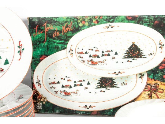 Kopin “Christmas Pleasure” Porcelain Holiday Dinnerware Set