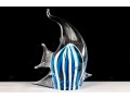 Hand-Blown Glass Angelfish Sculpture 