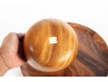 Mid-Century Modern Hand-Turned Wooden Bowl And Charger Set