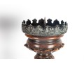 Pair Of Turned Mahogany Church Candlesticks