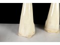 Elongated Ceramic Hound Sculptures