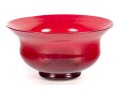 Vintage Ruby Red Hand-Blown Glass Bowl