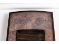 Vertical Wall Mirror With Map Frame
