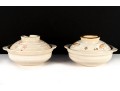 Pair Of Japanese Ceramic Donabe Hot Pots With Lids
