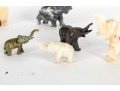 Assorted Elephant Figurine Collection – Stone & Metal