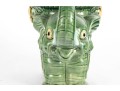 Mid Century Majolica Style Pottery Elephant Planter