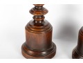 Pair Of Turned Mahogany Church Candlesticks