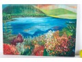 Dan Lynch (American [SC], 1930-2019) Oil On Board, Floral Mountain Lake