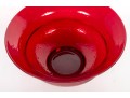 Vintage Ruby Red Hand-Blown Glass Bowl