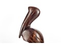 Wood Carved Pelican Sculpture 