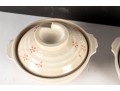 Pair Of Japanese Ceramic Donabe Hot Pots With Lids