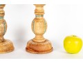 Handpainted Wood Candle Holders