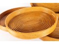 1960's Rattan Handled Trays