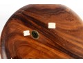 Mid-Century Modern Hand-Turned Wooden Bowl And Charger Set
