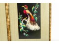 Four Chinese Feather Framed Art Panels