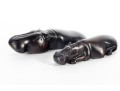 Two Ebony Wood Hippopotamus Carvings