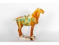 Chinese Tang Horse Glazed Pottery 