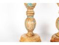 Handpainted Wood Candle Holders