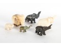 Assorted Elephant Figurine Collection – Stone & Metal