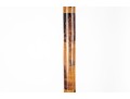 Pair Of Antique Amber Glass And Cast Brass Column Lamps