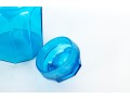 Turquoise Blue Glass L.E. Smith Canisters