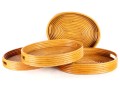 1960's Rattan Handled Trays