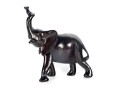 African Ebony Wood Carved Elephant Figure