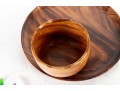 Mid-Century Modern Hand-Turned Wooden Bowl And Charger Set