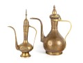 Pair Of Brass Middle Eastern Ewers