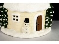 Vintage Christmas Ceramic Santa Claus House Lamp