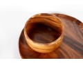 Mid-Century Modern Hand-Turned Wooden Bowl And Charger Set