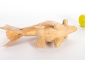 Hand-Carved Wooden Fish Sculpture