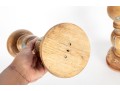 Handpainted Wood Candle Holders