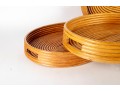 1960's Rattan Handled Trays