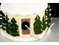 Vintage Christmas Ceramic Santa Claus House Lamp