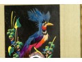 Four Chinese Feather Framed Art Panels