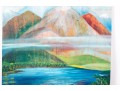 Dan Lynch (American [SC], 1930-2019) Oil On Board, Floral Mountain Lake