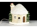 Vintage Christmas Ceramic Santa Claus House Lamp
